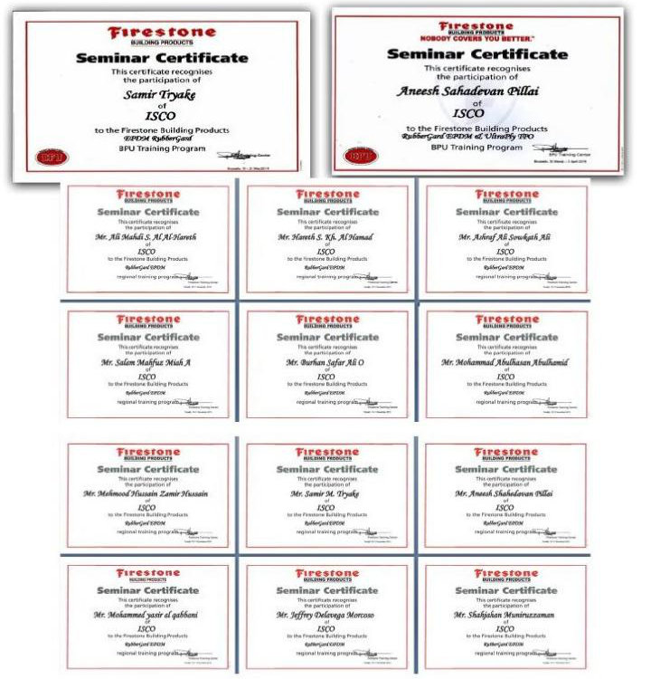 Firestone seminar certificates